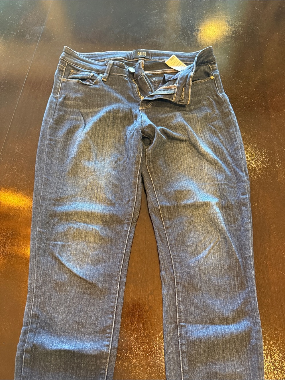PAIGE Indigo Skinny Jeans for Women. SUPERSOFT INSEAM 25 verdugo crop